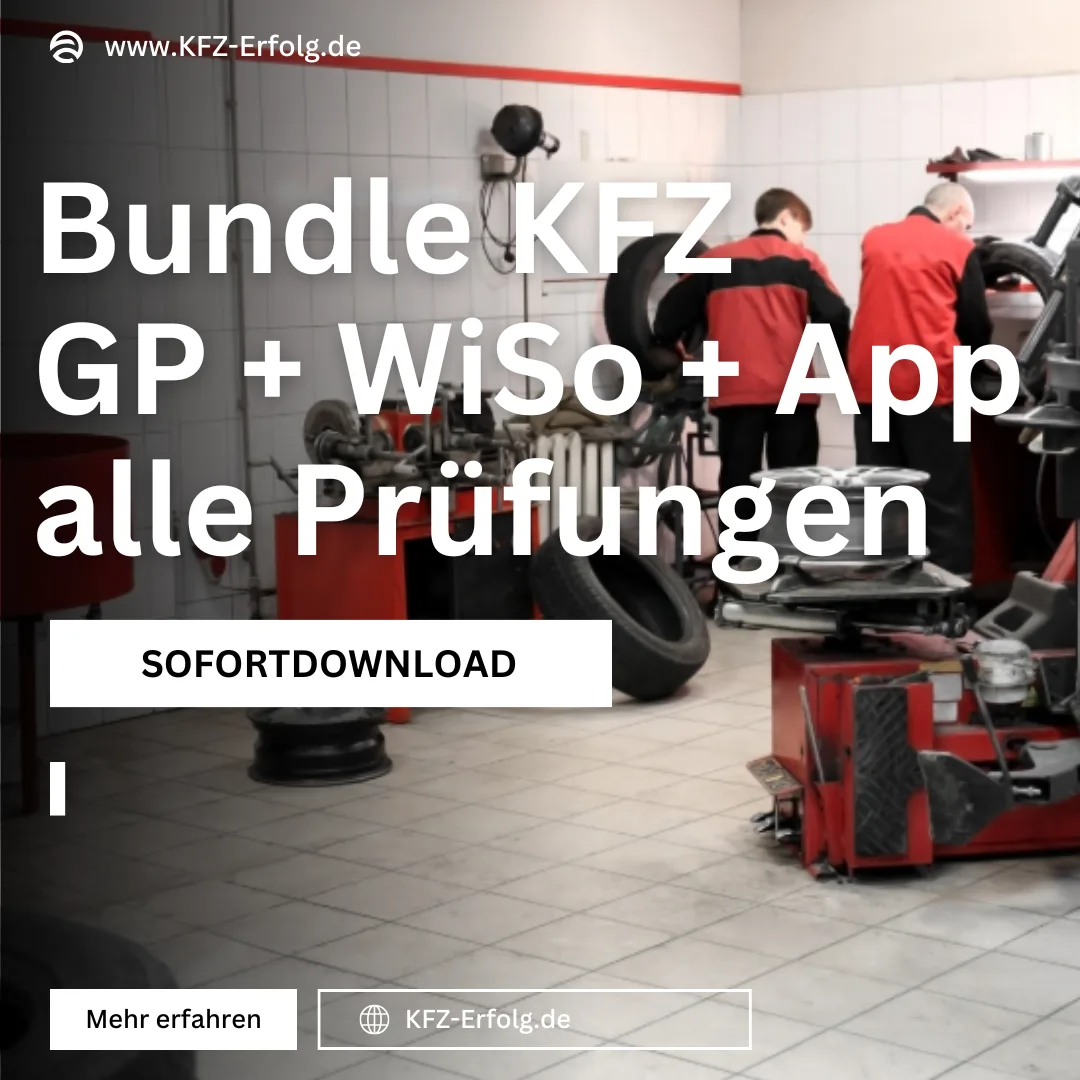 KFZ Prüfungs-Bundle – GP1 + GP2 + WiSo + KFZ-Trainer App